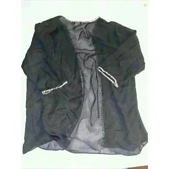 NATORI Private Luxuries Satin Black Top Nightshirt size Medium - Picture 7 of 7